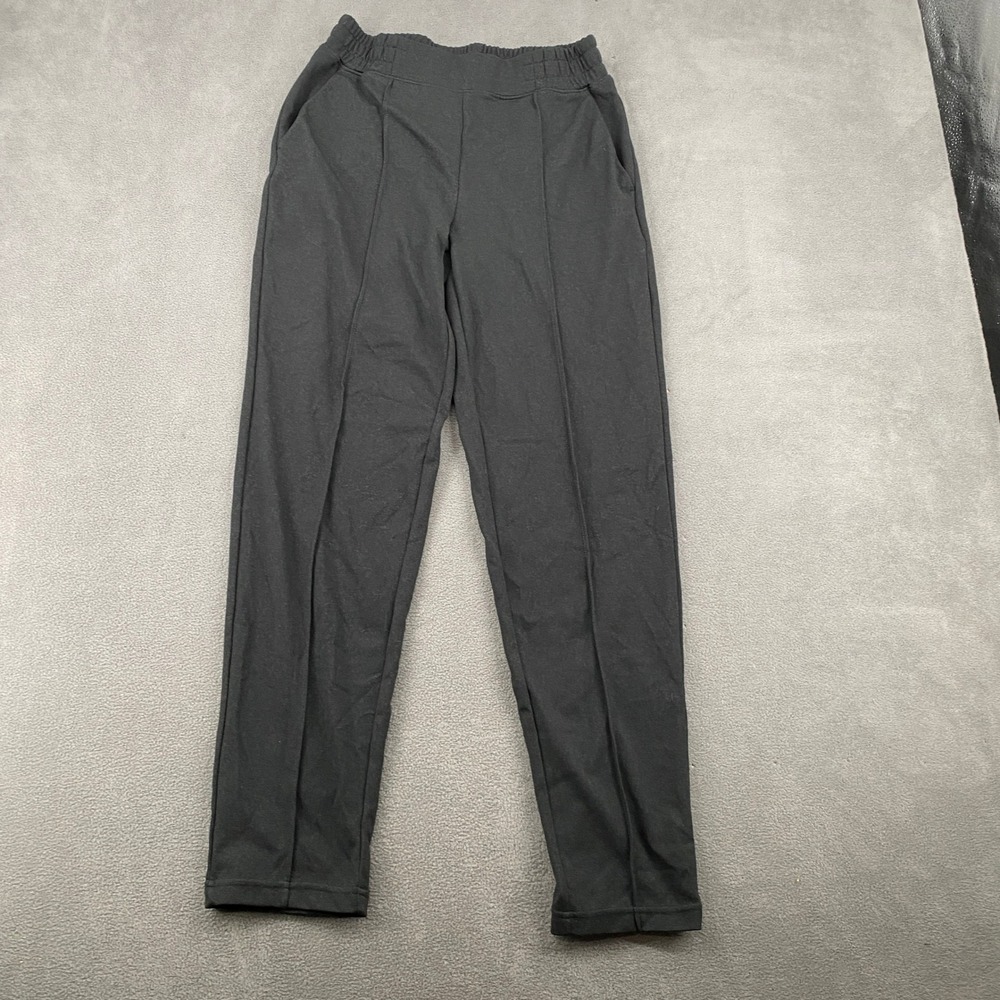 Mondetta Black Pintuck Tapered Athletic Pants Small High Rise Recycled Polyester